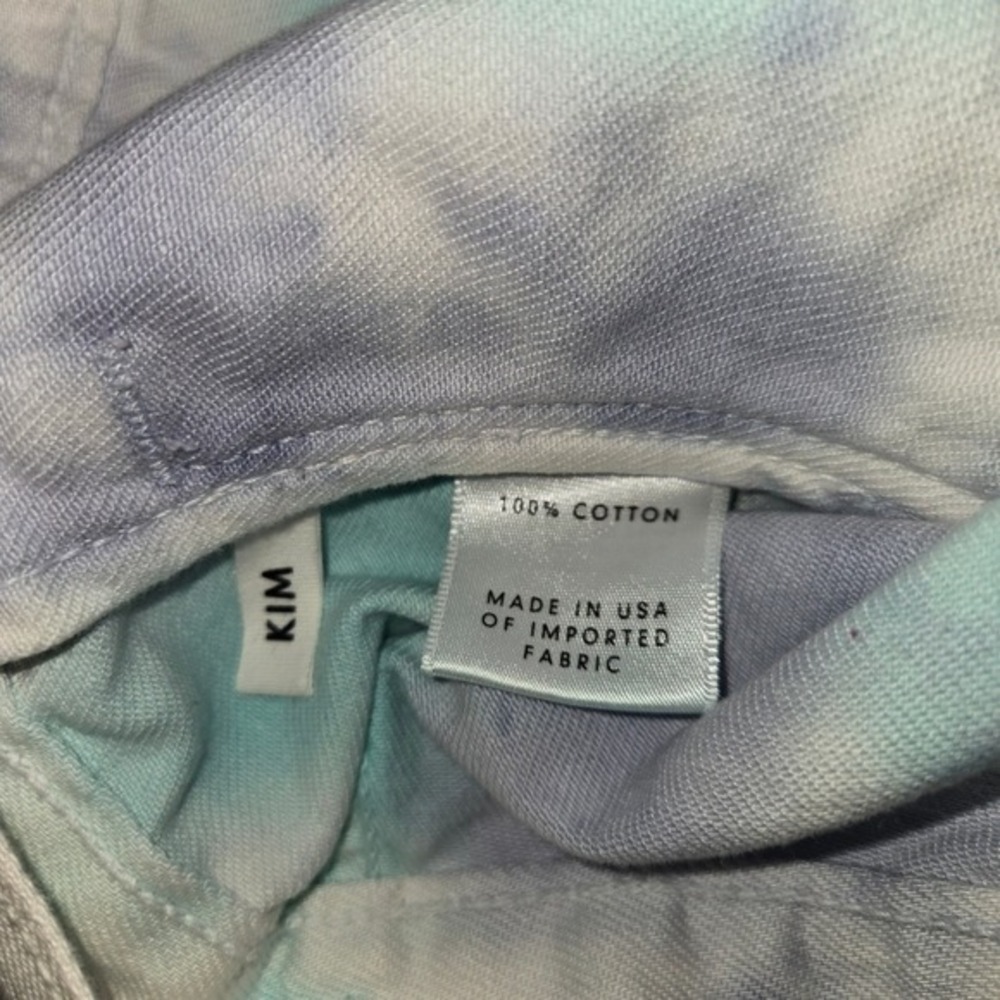 GRLFRND Kim Tie‎ Dye Denim Jacket Womens Small Pink Purple Blue Cotton Trucker - Picture 5 of 10
